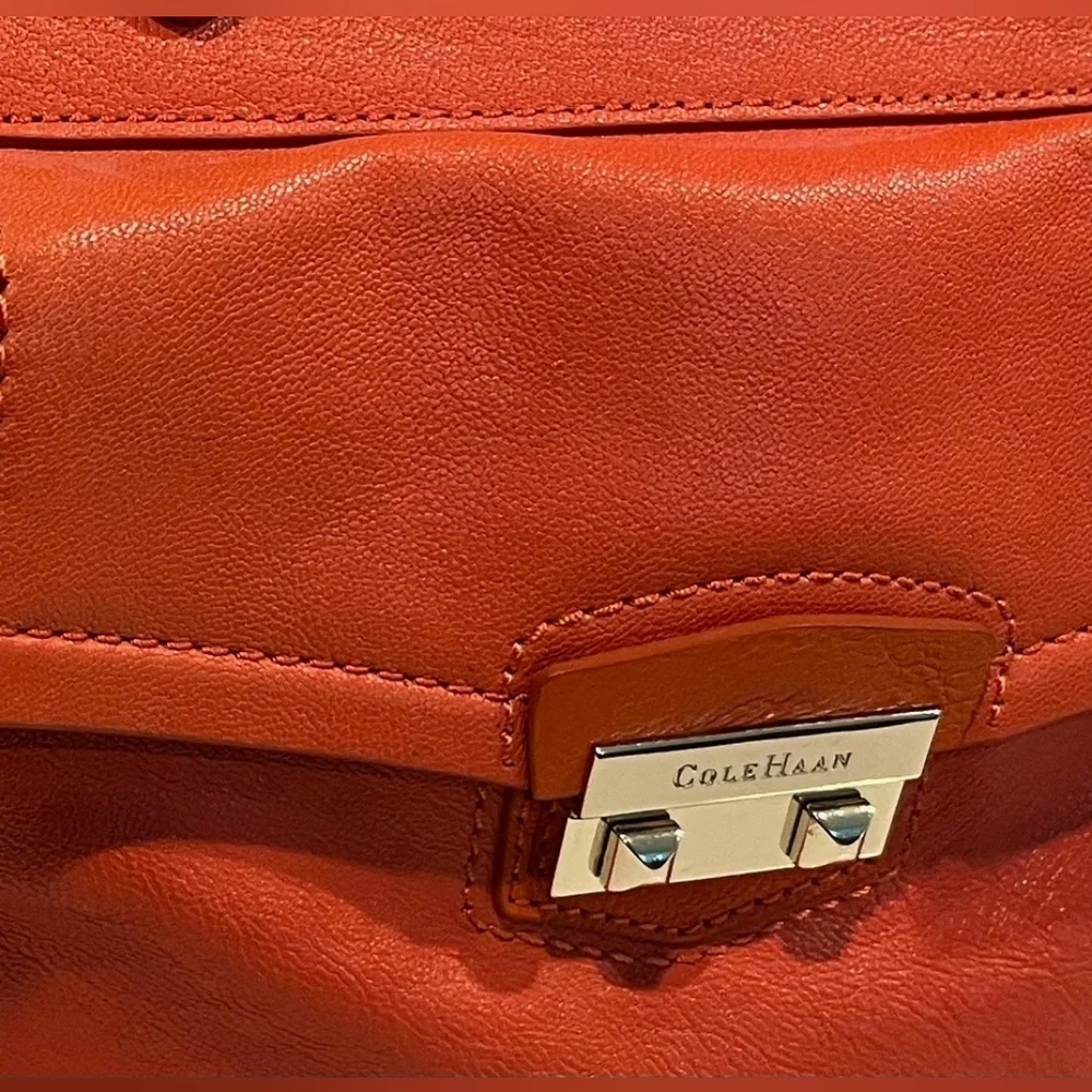 Cole‎ Haan Zoe Pebbled Leather Satchel/Shoulder Bag EUC